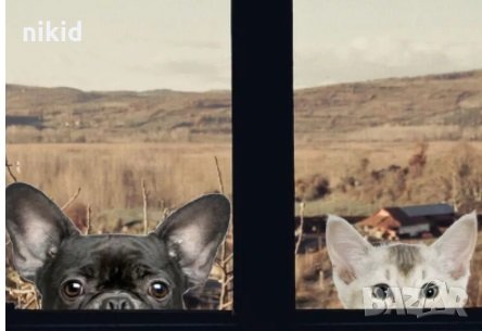 Куче коте глави самозалепващ стикер за стена прозорец автомобил кола мебел лепенка, снимка 3 - Други - 30708524