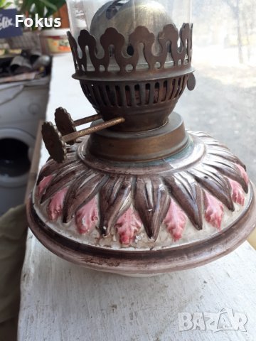 Стара газена лампа, снимка 6 - Антикварни и старинни предмети - 39908507