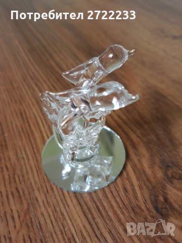 Нова изящна стъклена фигурка делфини , снимка 7 - Статуетки - 30097401