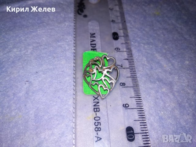 СЪРЦЕВИДЕН АЖУРЕН БЕЛ ЕПОК СРЕБЪРЕН РЕТРО МЕДАЛЬОН ВИСОКА ПРОБА СРЕБРО МАЙСТОРСКО БИЖУ 34438, снимка 9 - Антикварни и старинни предмети - 39375915