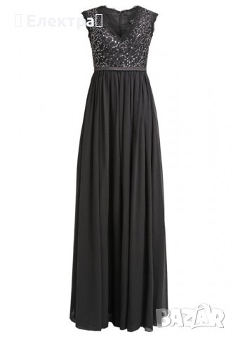 Стилна и красива дълга официална черна рокля, снимка 1 - Рокли - 37582534