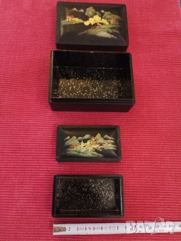 Две стари кутиики от меланин, за бижута, Китай. , снимка 5 - Антикварни и старинни предмети - 42839535