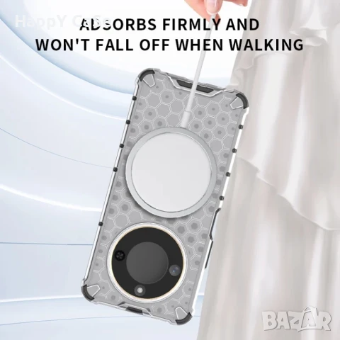 Honor Magic 7 Lite / HONEYCOMB MAGSAFE Удароустойчив кейс гръб калъф, снимка 4 - Калъфи, кейсове - 50498765