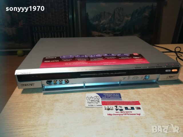 SONY RDR-HX725 HDD/DVD 160GB RECORDER 1111201859, снимка 4 - Плейъри, домашно кино, прожектори - 30755134