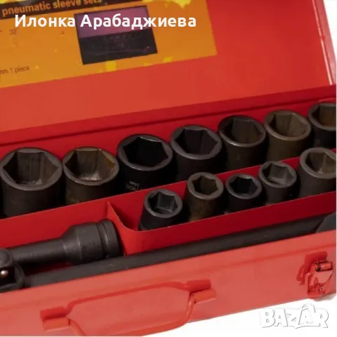 Комплект ударни вложки 3/4 с тресчотка - гедоре, снимка 2 - Гедорета - 50191099