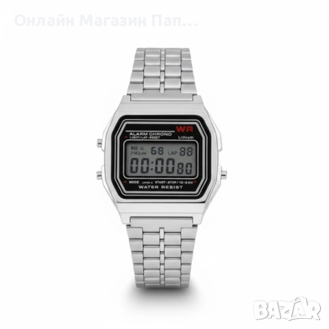 F91W Ретро Дигитален Водоустойчив Неръждаема Стомана Електронен Спортно-Милитъри Часовник, снимка 3 - Мъжки - 52349259