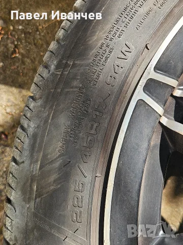 Джанти BORBET 17" 5х112 7.5Jx17 с гуми Dunlop 225/45 R17, снимка 11 - Гуми и джанти - 56243555