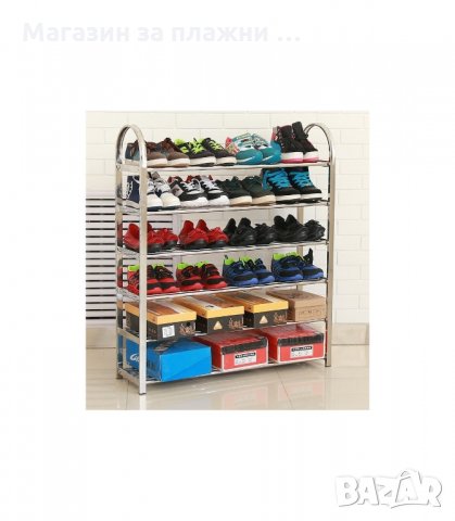 СТЕЛАЖ ЗА ОБУВКИ МЕТАЛЕН НА 4, 5 или 6 НИВА - код  2480, снимка 2 - Етажерки - 34201333