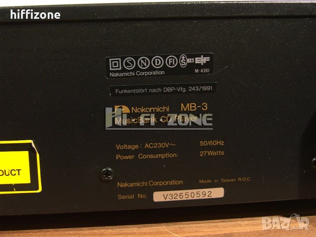 CD PLAYER  Nakamichi mb-3 , снимка 8 - Аудиосистеми - 42399879