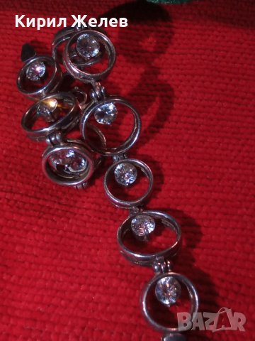 СКЪПОЦЕННА СРЕБЪРНА ФешънАРТ ГРИВНА СРЕБРО925 с ФАСЕТИРАНИ ЦИРКОНИ ЧАСТ от БИЖУТЕРИЕН КОМПЛЕКТ 30672, снимка 18 - Гривни - 40576660