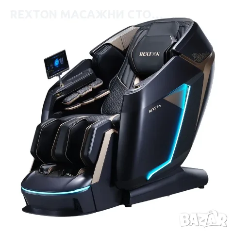ПРОМОЦИЯ-Професионален масажен стол REXTON RK9500S-Върховна 4D технология с двоен масажен механизъм, снимка 3 - Масажори - 55845164