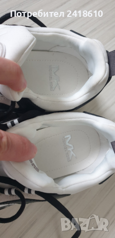 Michael Kors Theo Leather Sneakers  Mens Size 42/26см НОВО! ОРИГИНАЛ! Мъжки Кецове от естествена кож, снимка 11 - Кецове - 44766442