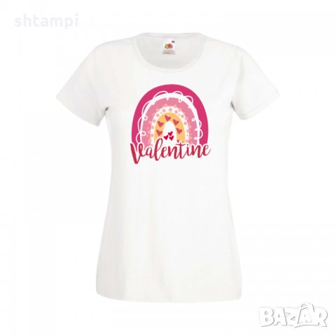 Дамска тениска Свети Валентин Valentine Rainbow, снимка 6 - Тениски - 35647457