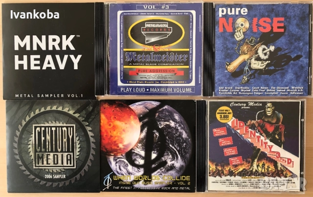 Оригинални дискове с компилации на хеви метъл музика 