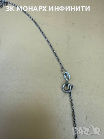 Сребърен ланец със сребърна висулка сърце /925/, снимка 8 - Колиета, медальони, синджири - 52298782