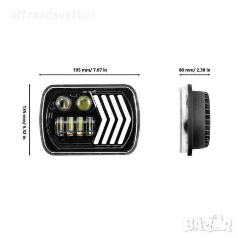 НОВИ Универсални LED Фарове за джип Jeep Cherokee XJ, Jeep Wrangler YJ, снимка 3 - Аксесоари и консумативи - 47849289