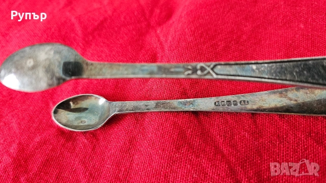 Старинни лъжчки и щипка за лед, снимка 6 - Антикварни и старинни предмети - 53118204