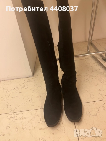 Черни Дамски Ботуши - Нови, снимка 2 - Дамски ботуши - 51905936