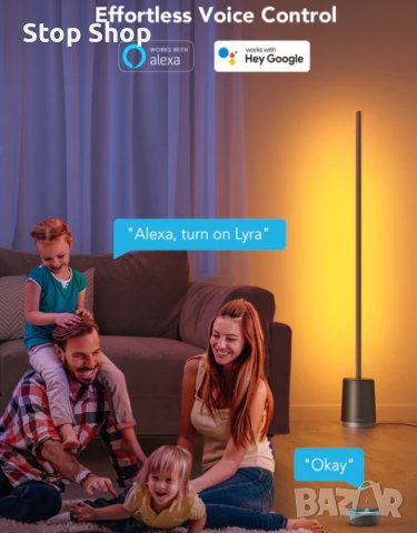 Govee Lyra RGBICWW Corner Floor Lamp лампа смарт, снимка 2 - Лампиони - 44226110