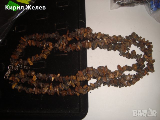 ТРОЕН ГЕРДАН ТИГРОВО ОКО ОТЪРЛИЦА АРТ РЪЧНА ИЗРАБОТКА 69471, снимка 11 - Колиета, медальони, синджири - 30695493