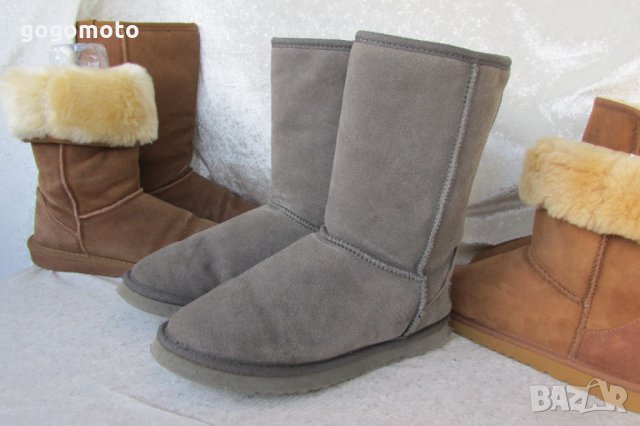 UGG®  аналог, топли зимни ботуши -100% естествена кожа - велур, N- 37 - 38, бежави, снимка 13 - Дамски ботуши - 34956809