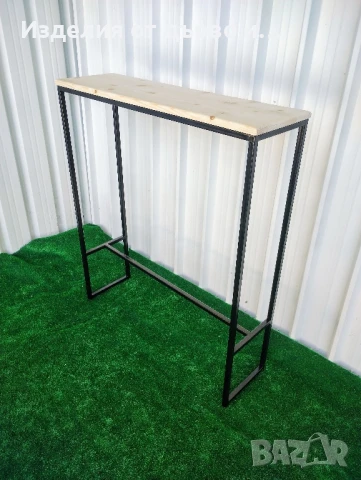 бар маса от дърво и метал , снимка 3 - Маси - 51148163