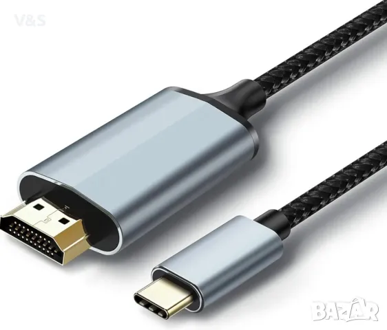 Видео кабел, USB-C/HDMI, 4K, 2 м, сив