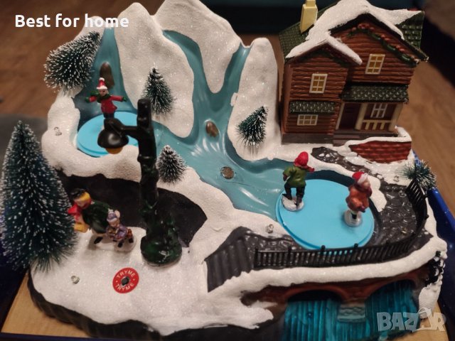 Уникална коледна къща и езерце за кънки с LED светлина и музика.Christmas Village, снимка 2 - Декорация за дома - 38907803