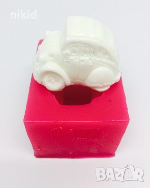 3D ретро кола автомобил заобен силиконов молд форма фондан шоколад гипс свещ, снимка 2 - Форми - 38659790