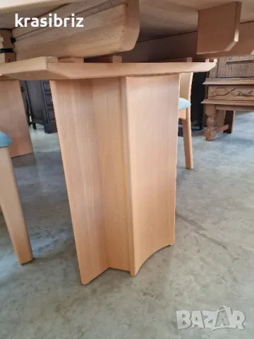 К-т Масивна Трапезна Разтегателна Маса+6 Масивни Стола-внос от Германия !, снимка 6 - Маси - 49386344