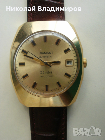 Diamant руски мъжки часовник рядък модел отлично състояние, снимка 3 - Мъжки - 51477061