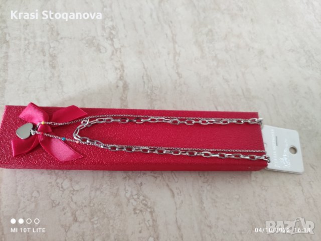 Дамски Бижута Двойни с Украшения - Неръждаема Стомана , снимка 5 - Бижутерийни комплекти - 38219507