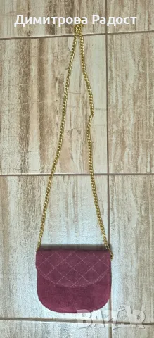 Дамска велурена чанта! Състояние използвано като ново! 