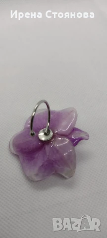 Регулируем пръстен с естествен цвят на орхидея. , снимка 8 - Пръстени - 50565167