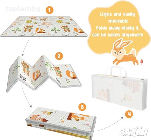 Сгъваемо килимче за игра 180x200, снимка 16 - Други - 42822330