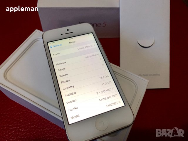 Apple iPhone 5 бял 16Gb Фабрично отключен Айфон телефон, снимка 9 - Apple iPhone - 36688566