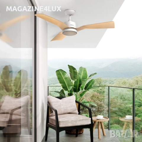 🌬️💡 Таванен вентилатор Brizy Bright Outdoor – комфорт и стил за дома и градината , снимка 2 - Вентилатори - 51454904