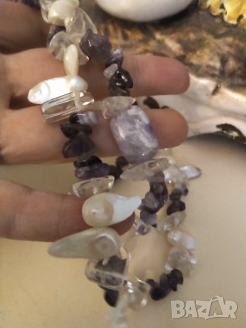 разпродажба РЕТРО ОГЪРЛИЦА ЕСТЕСТВЕНИ КАМЪНИ РЪЧНА ИЗРАБОТКА НАМАЛЕНИЕ , снимка 6 - Колиета, медальони, синджири - 42798203