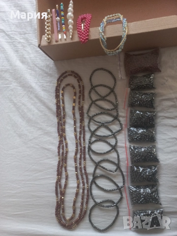 Мъниста хематит, фиби, брошки, гривни, снимка 3 - Гривни - 52845900