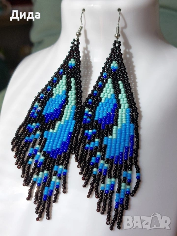 Обеци "Криле на пеперуда", снимка 3 - Обеци - 53950281