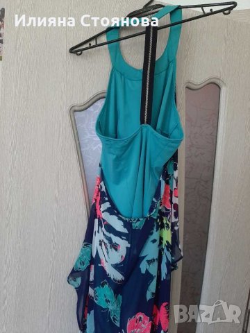 Феерична рокля пеперуда тюркоазен цвят , снимка 5 - Рокли - 29851712