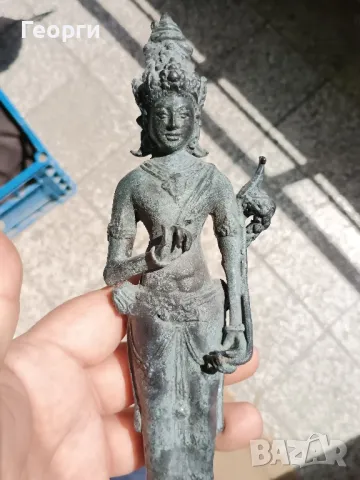 Стара бронзова статуетка-12, снимка 11 - Антикварни и старинни предмети - 50127107