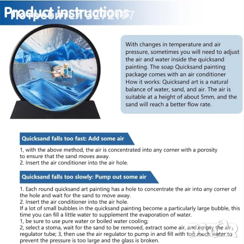 Художествената картина с движещ се пясък-Космос, снимка 6 - Декорация за дома - 50462190