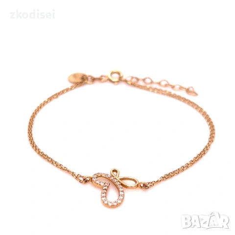 Златна дамска гривна 1,53гр. 17,5см. 14кр. проба:585 модел:37386-5, снимка 2 - Гривни - 54068583