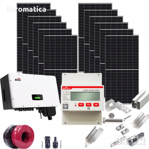 Трифазна OnGrid мрежова фотоволтаична система 50 kW Afore + Конструкция