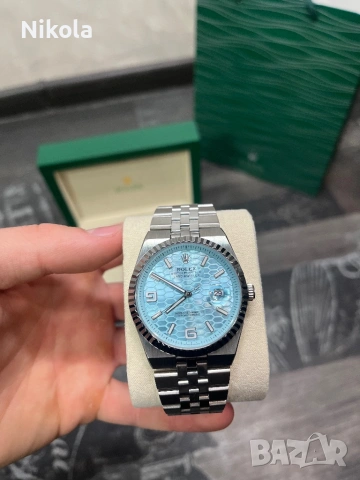 Луксозен мъжки часовник Rolex Land-Dweller Ice-blue 