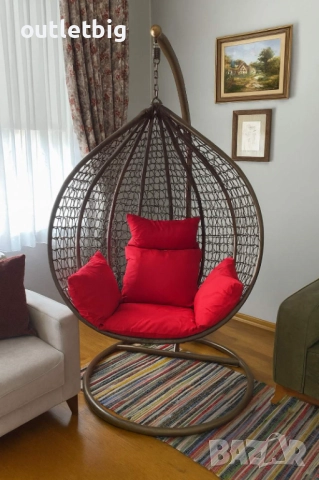 Градинска висяща люлка тип гнездо,яйце–Промоция! , снимка 2 - Градински мебели, декорация  - 52245449