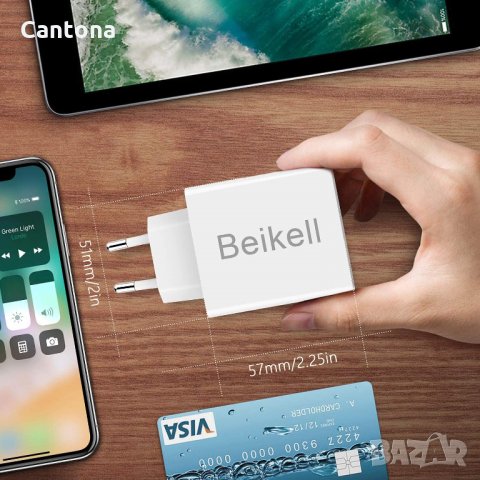 Висококачествено зарядно Beikell с 4 USB порта, Smart output, 25 W, снимка 2 - Оригинални зарядни - 34177757