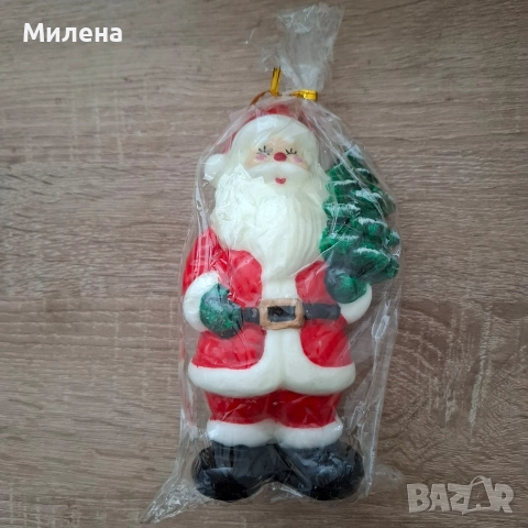 Голяма свещ - дядо Коледа, снимка 4 - Декорация за дома - 52520435