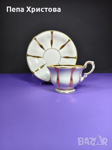 Чаша за кафе (мока) Carl Tielsch Altwasser "Barock Gold", снимка 3 - Чаши - 51476373